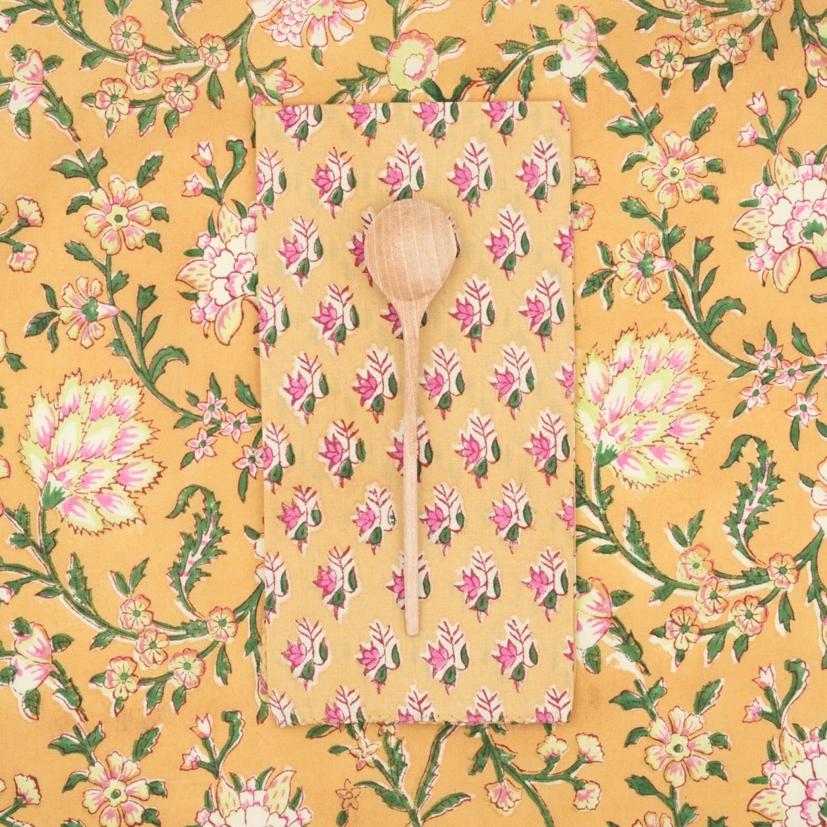 Serviettes de table x4 Epilobe Moutarde - Suzette