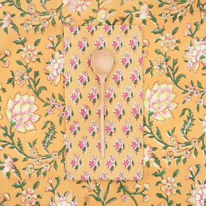 Serviettes de table x4 Epilobe Moutarde - Suzette