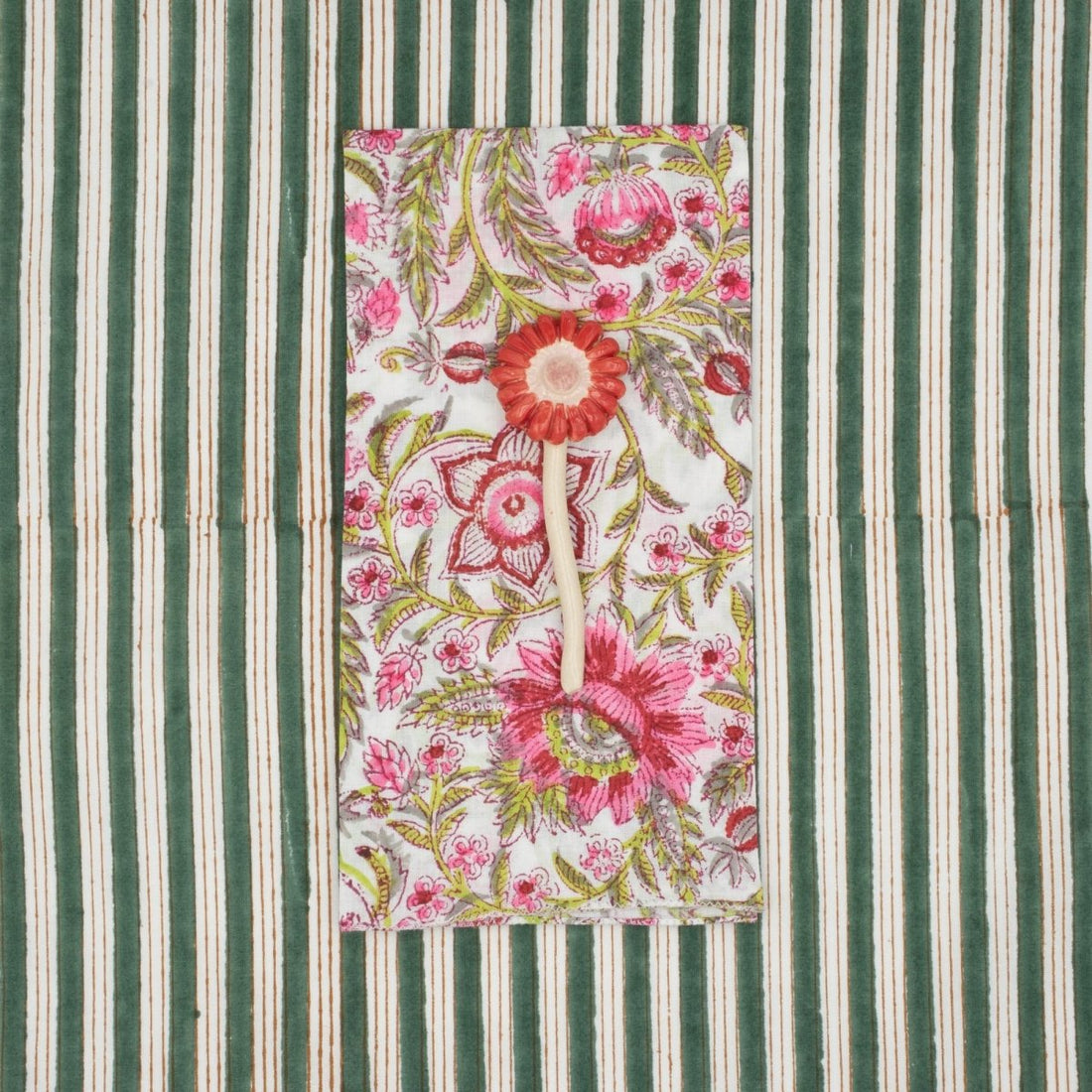 Serviettes de table x4 Gypsophil Pasteque - Suzette