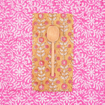 Serviettes de table x4 Iberis Moutarde - Suzette