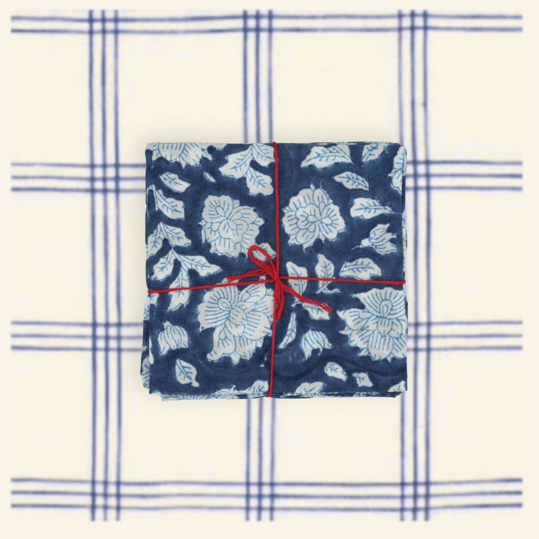 Serviettes de table x4 Iris Aegean - Suzette