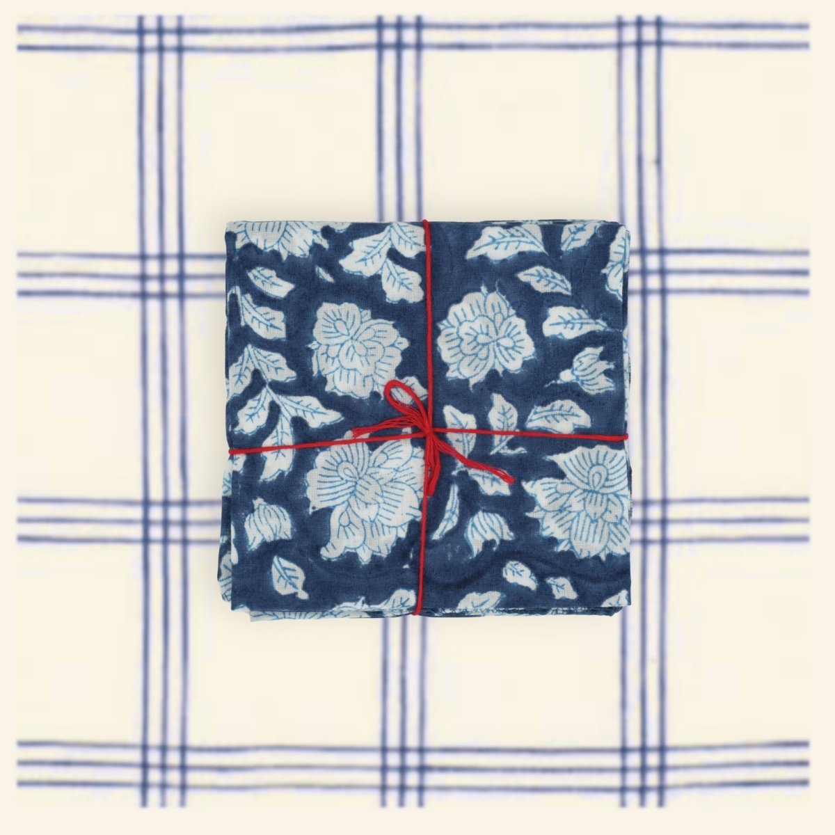 Serviettes de table x4 Iris Aegean - Suzette