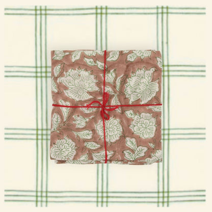 Serviettes de table x4 Iris Almond - Suzette