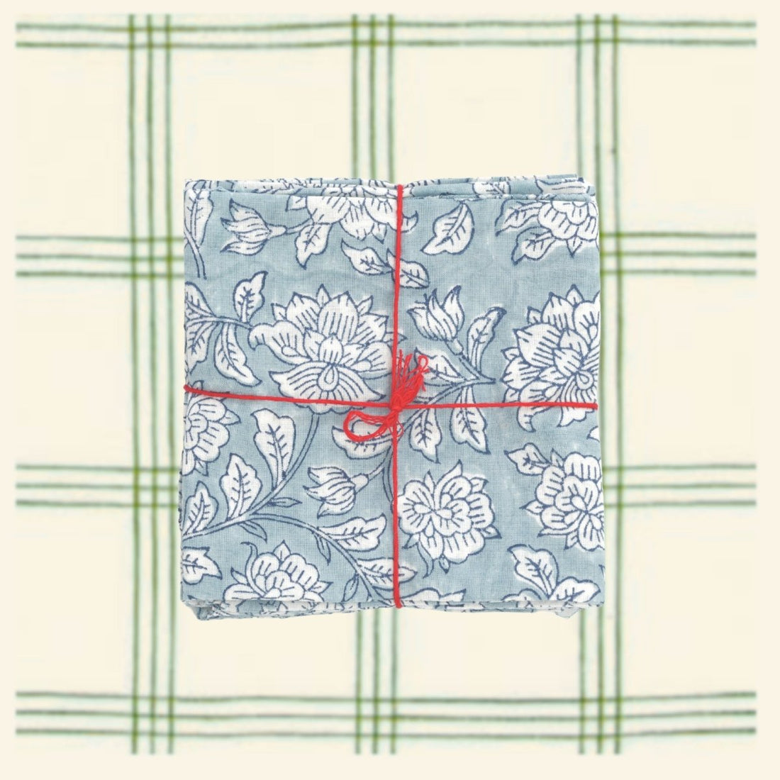 Serviettes de table x4 Iris Ciel - Suzette