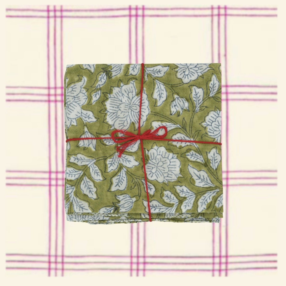 Serviettes de table x4 Iris Fennel - Suzette