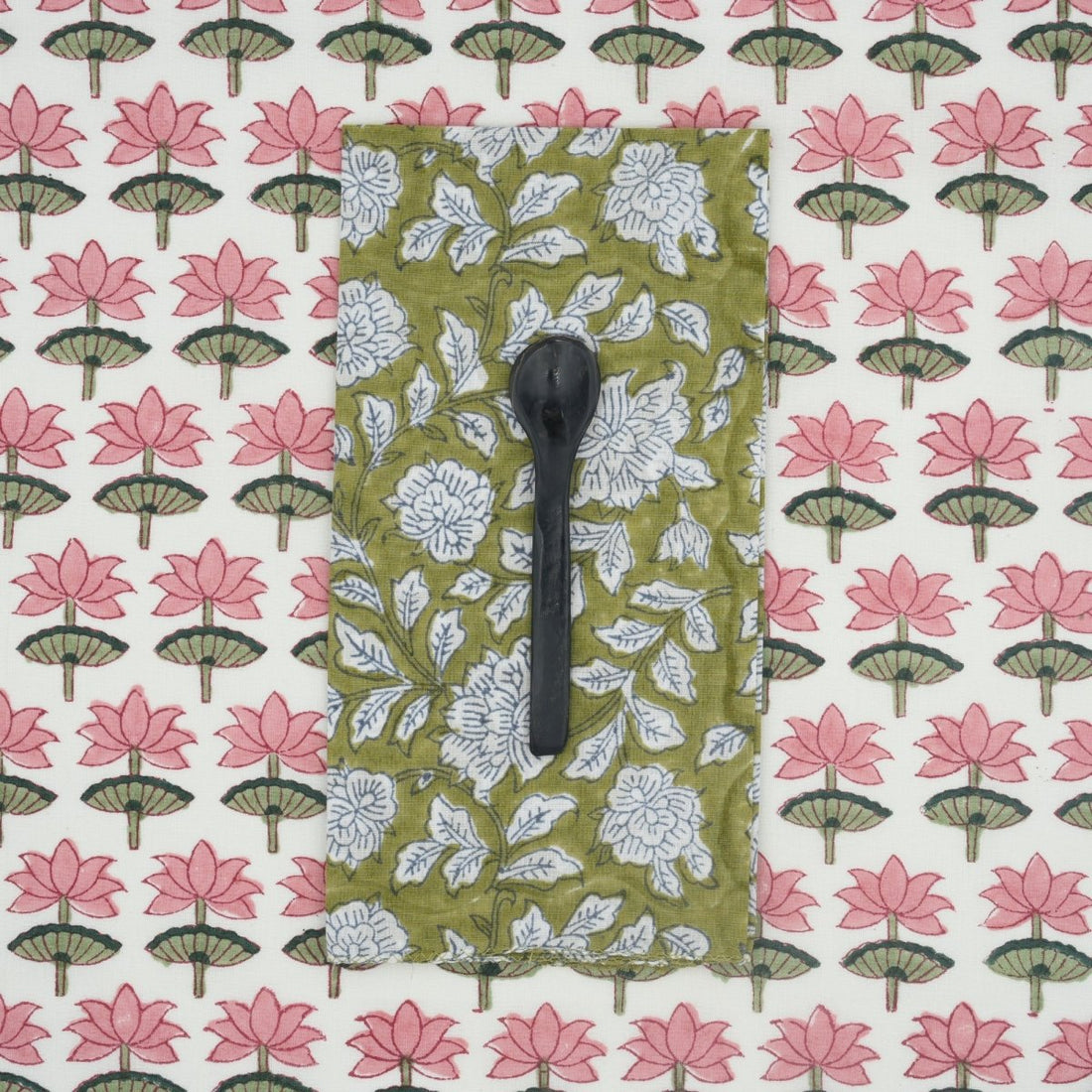 Serviettes de table x4 Iris Fennel - Suzette