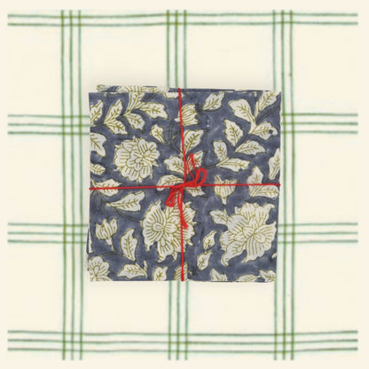 Serviettes de table x4 Iris Moonlight - Suzette