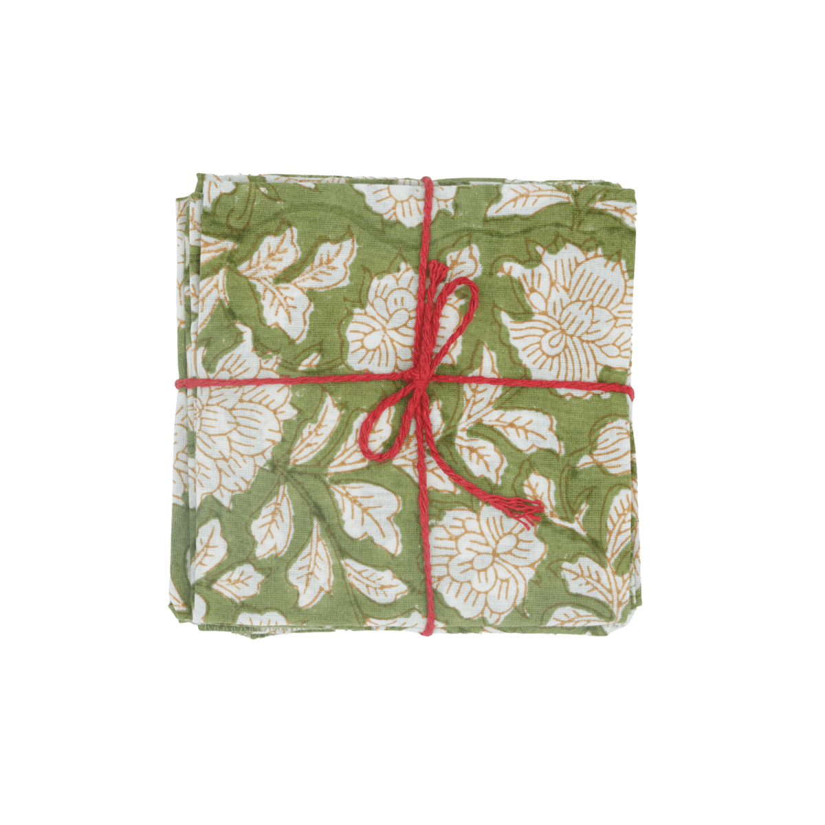 Serviettes de table x4 Iris Olive - Suzette à table