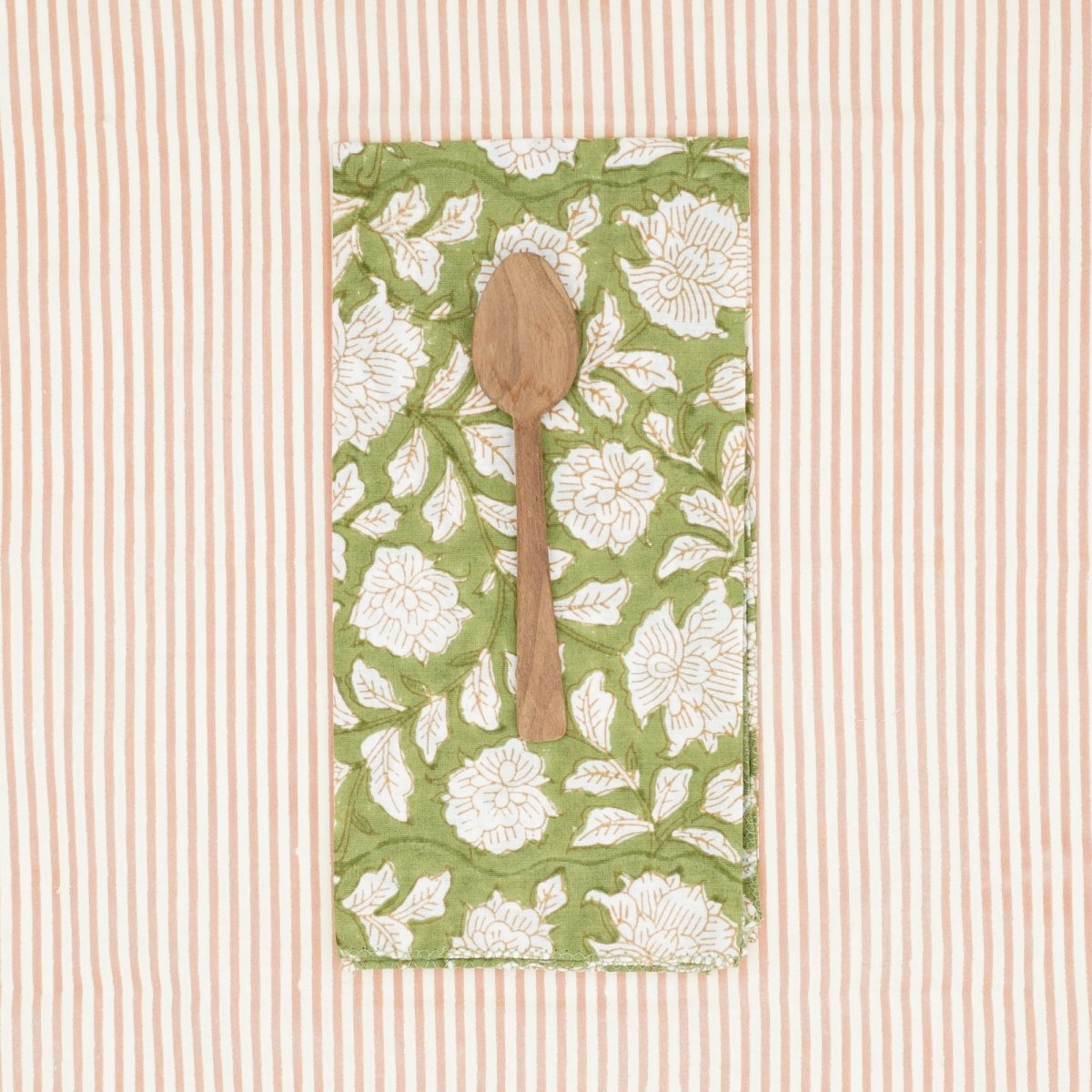 Serviettes de table x4 Iris Olive - Suzette à table