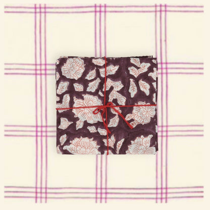 Serviettes de table x4 Iris Paisley - Suzette