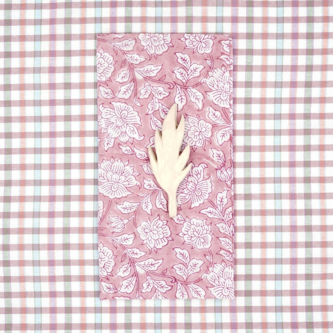 Serviettes de table x4 Iris Pink - Suzette