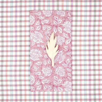 Serviettes de table x4 Iris Pink - Suzette