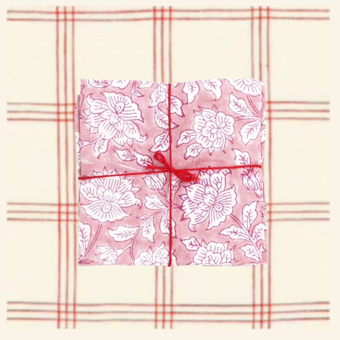 Serviettes de table x4 Iris Pink - Suzette