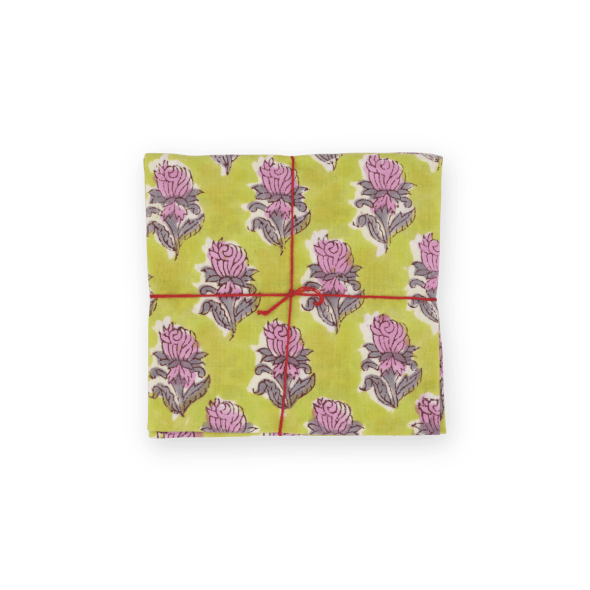 Serviettes de table x4 Jonquille Lime - Suzette