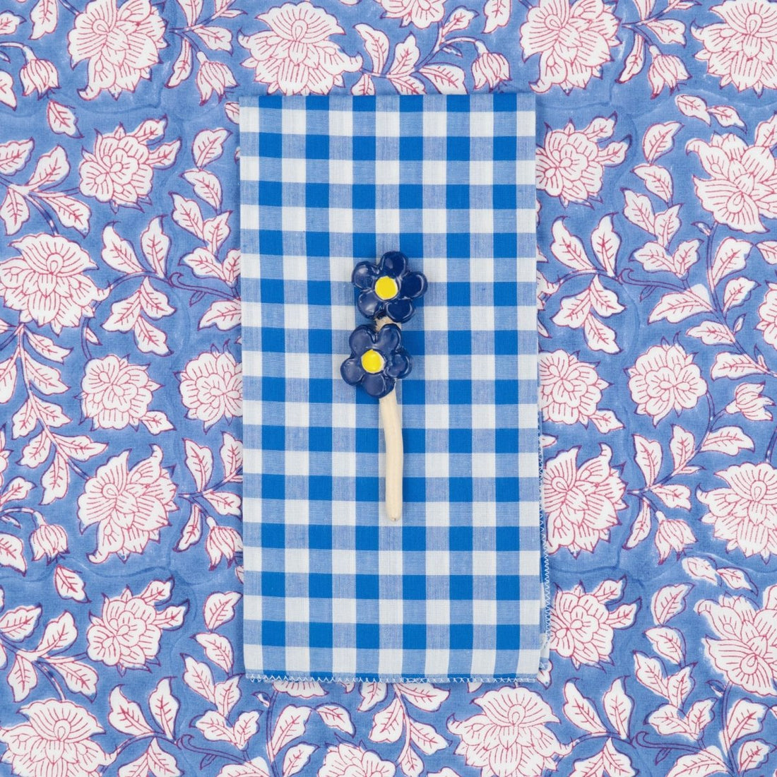 Serviettes de table x4 Libeccio Azur - Suzette à table