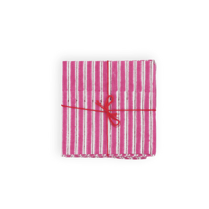 Serviettes de table x4 Lila Carmine - Suzette