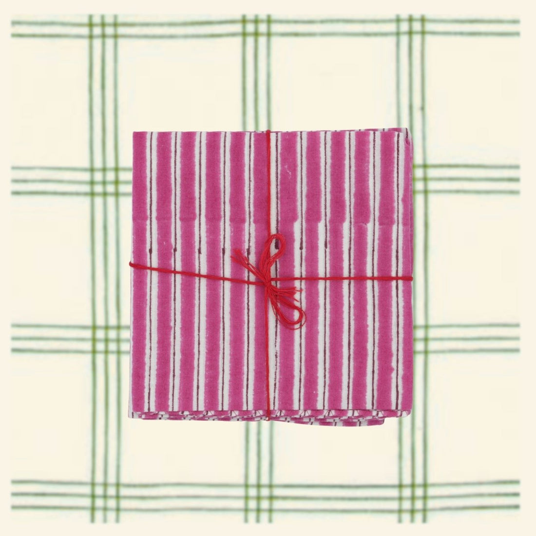 Serviettes de table x4 Lila Carmine - Suzette