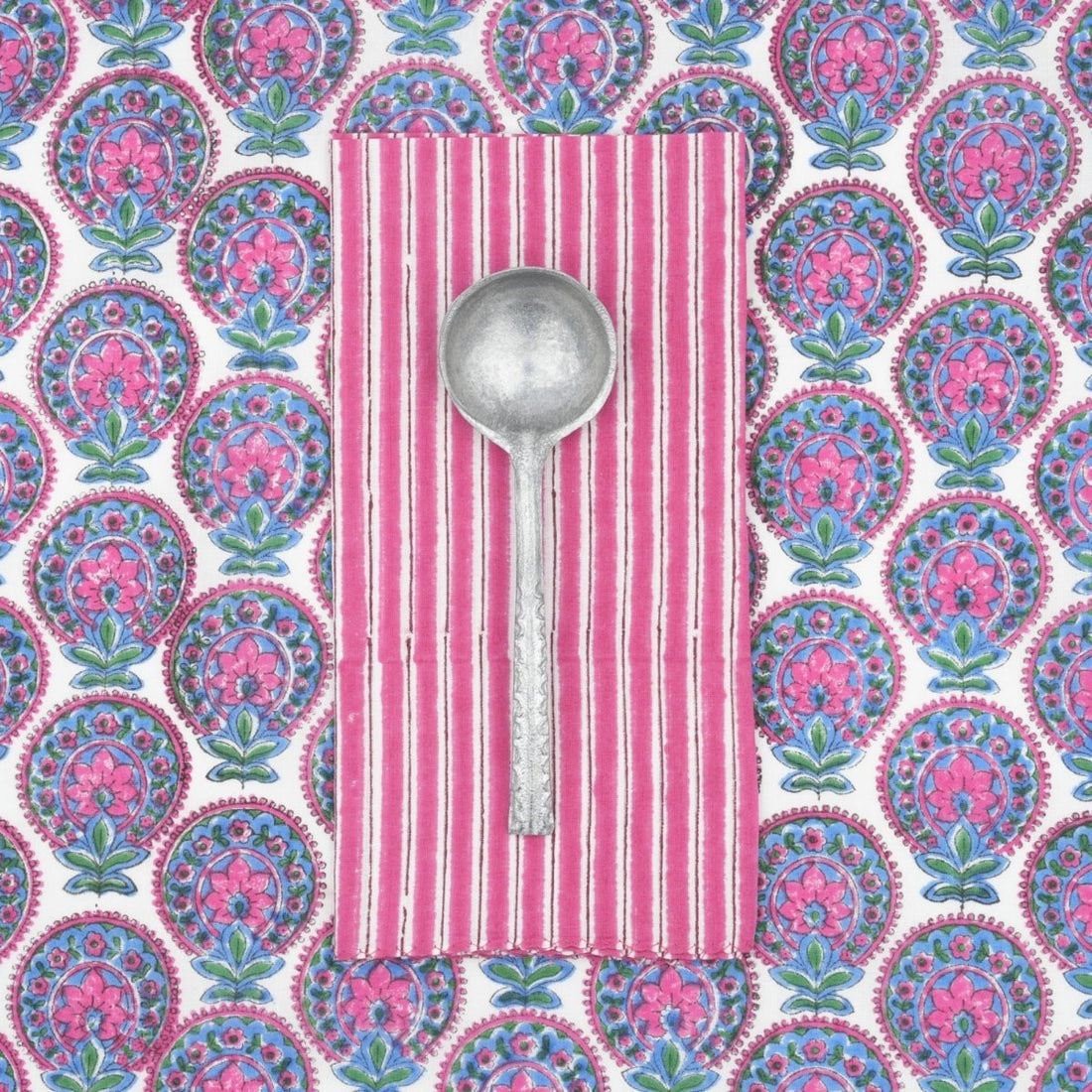 Serviettes de table x4 Lila Carmine - Suzette