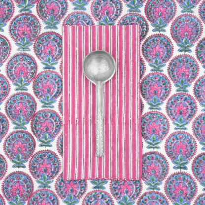Serviettes de table x4 Lila Carmine - Suzette