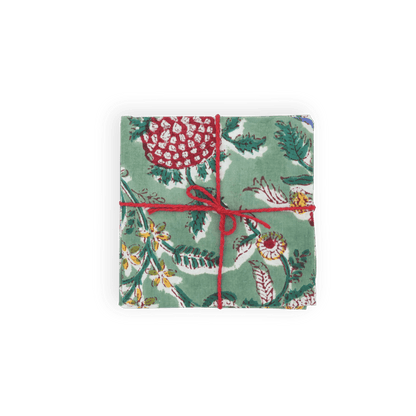 Serviettes de table x4 Limonium Loden - Suzette