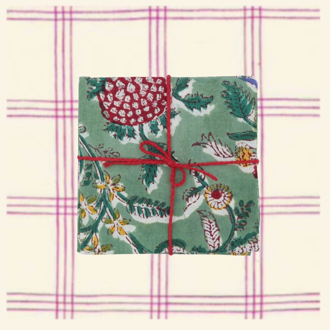 Serviettes de table x4 Limonium Loden - Suzette