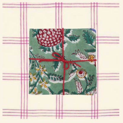 Serviettes de table x4 Limonium Loden - Suzette