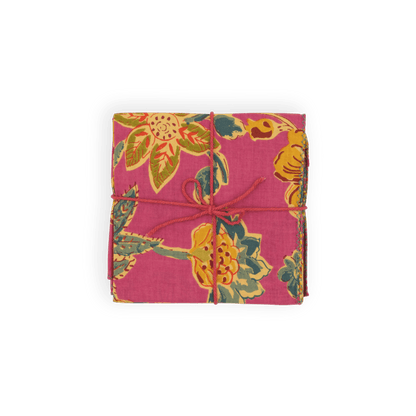 Serviettes de table x4 Liseron Carmine - Suzette