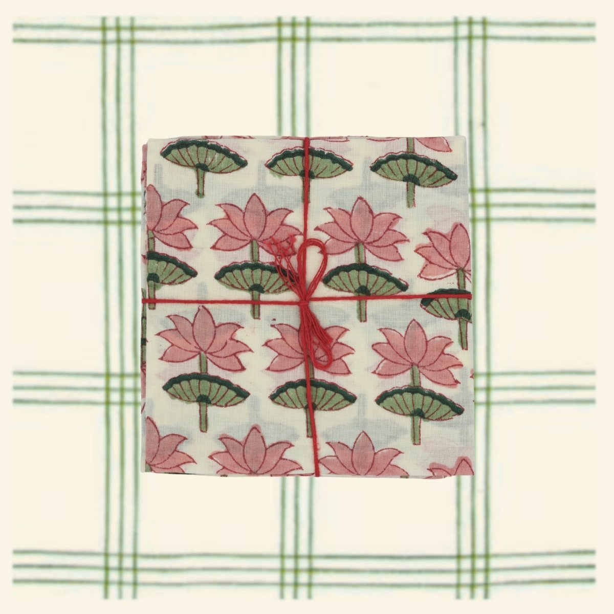 Serviettes de table x4 Lotus Flamingo - Suzette