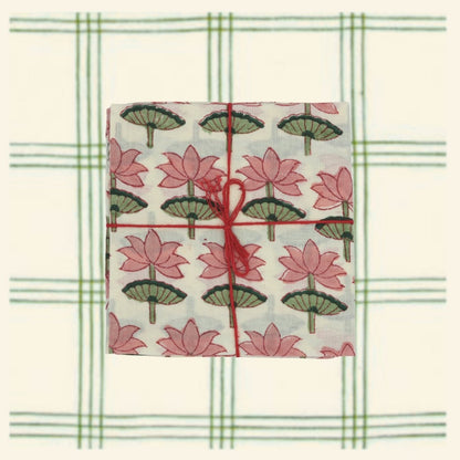 Serviettes de table x4 Lotus Flamingo - Suzette