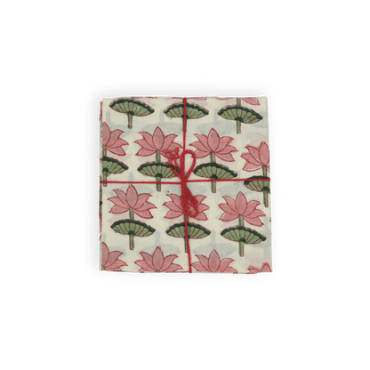 Serviettes de table x4 Lotus Flamingo - Suzette