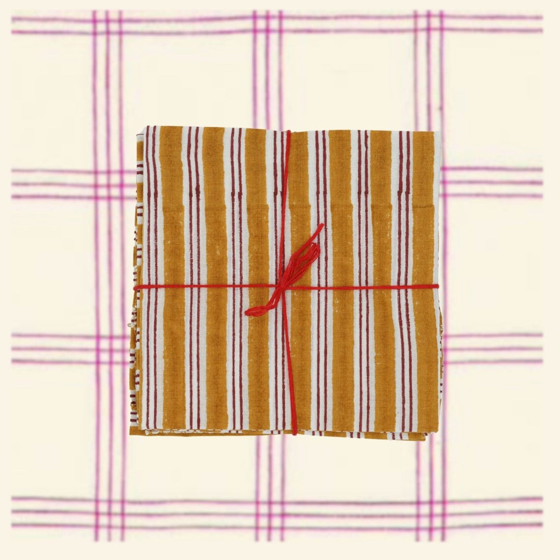 Serviettes de table x4 Lou Moutarde - Suzette