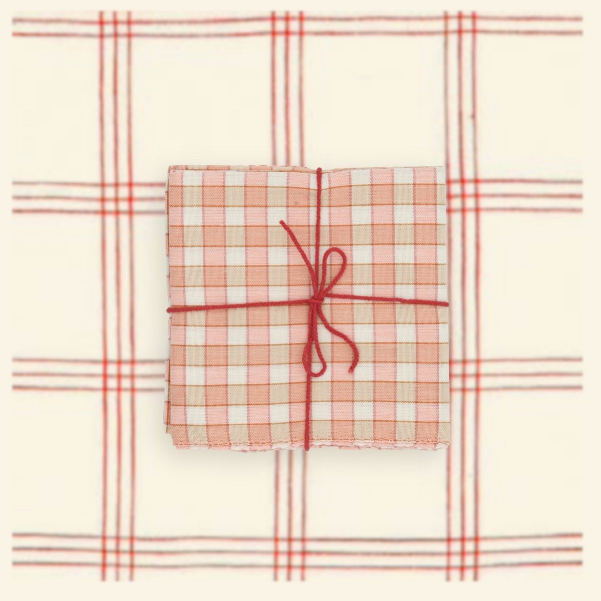 Serviettes de table x4 Meltem Apricot - Suzette