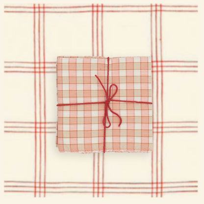 Serviettes de table x4 Meltem Apricot - Suzette