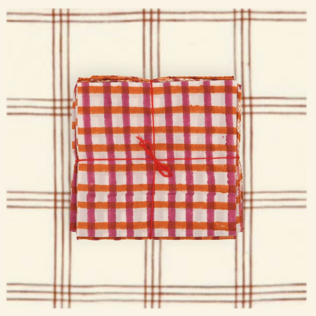 Serviettes de table x4 Mira Garnet - Suzette