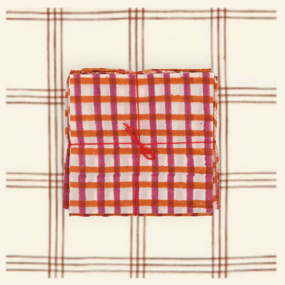 Serviettes de table x4 Mira Garnet - Suzette