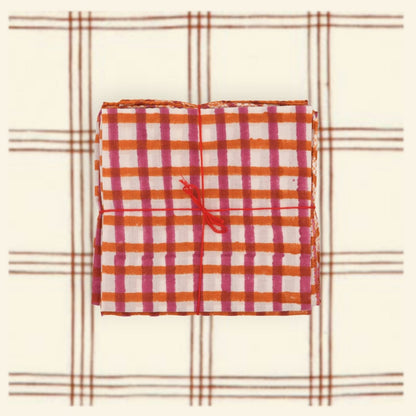 Serviettes de table x4 Mira Garnet - Suzette