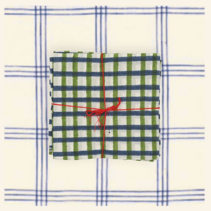 Serviettes de table x4 Mira Jade - Suzette