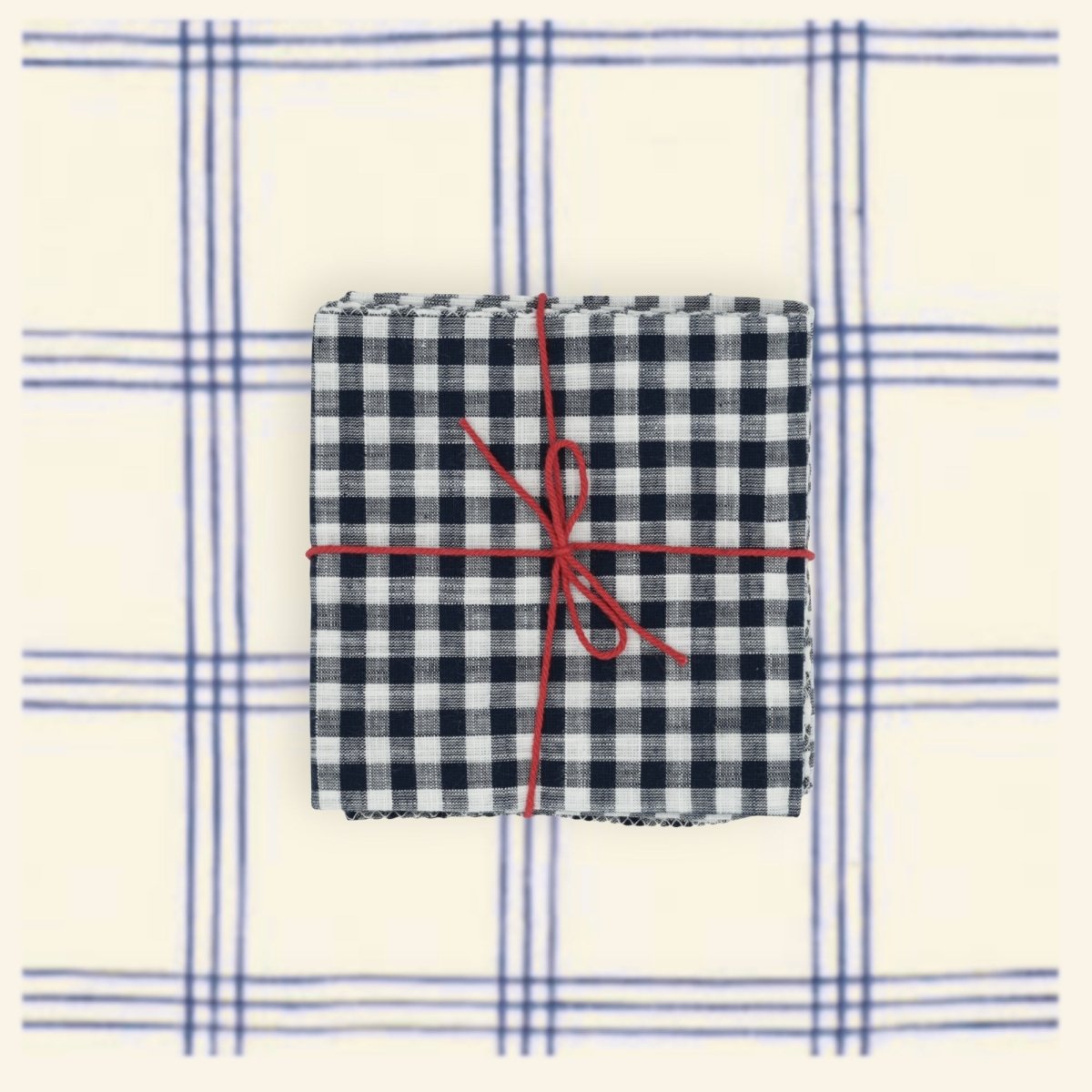 Serviettes de table x4 Mousson Black - Suzette