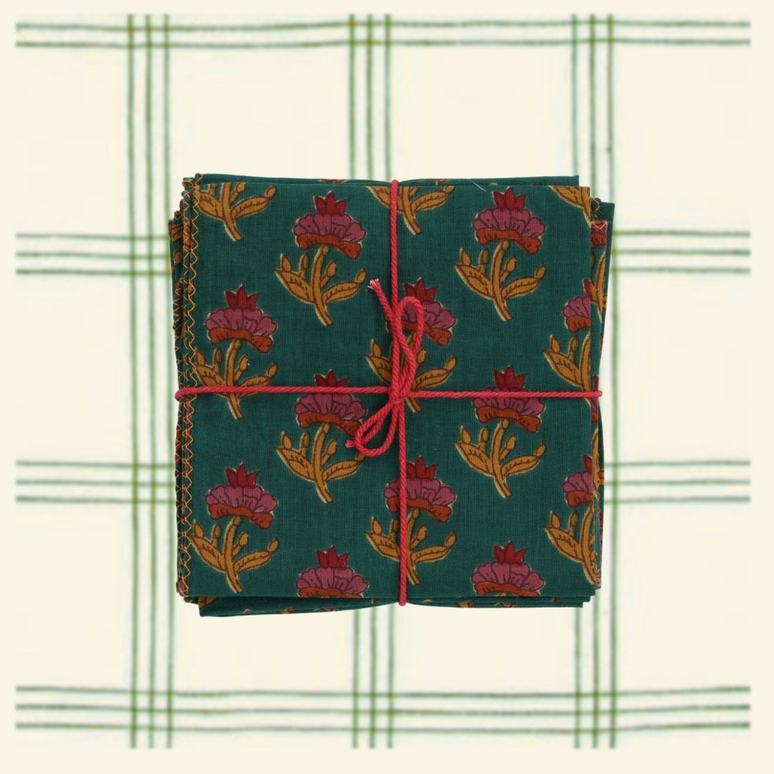 Serviettes de table x4 Oxalis Pond - Suzette