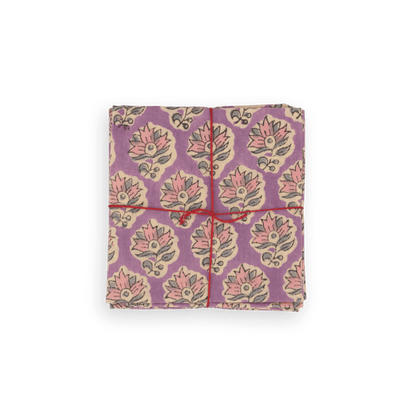 Serviettes de table x4 Oxalis Violet - Suzette
