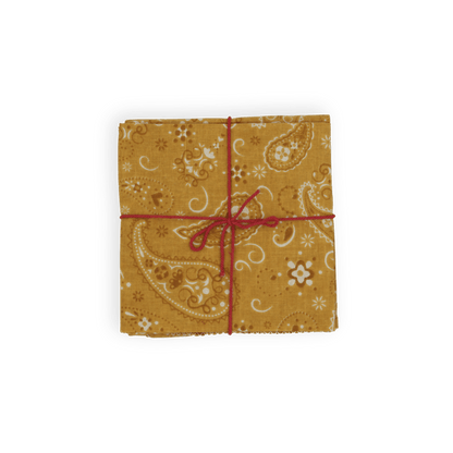 Serviettes de table x4 Paisley Gold - Suzette