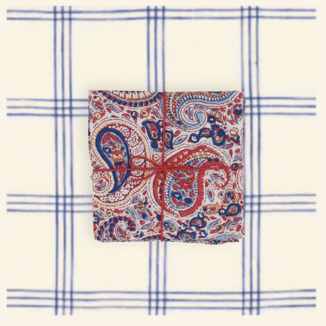 Serviettes de table x4 Pepper Bluestone - Suzette