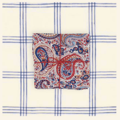 Serviettes de table x4 Pepper Bluestone - Suzette