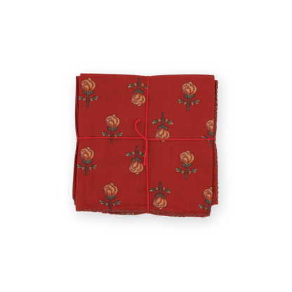 Serviettes de table x4 Pissenlit Garnet - Suzette