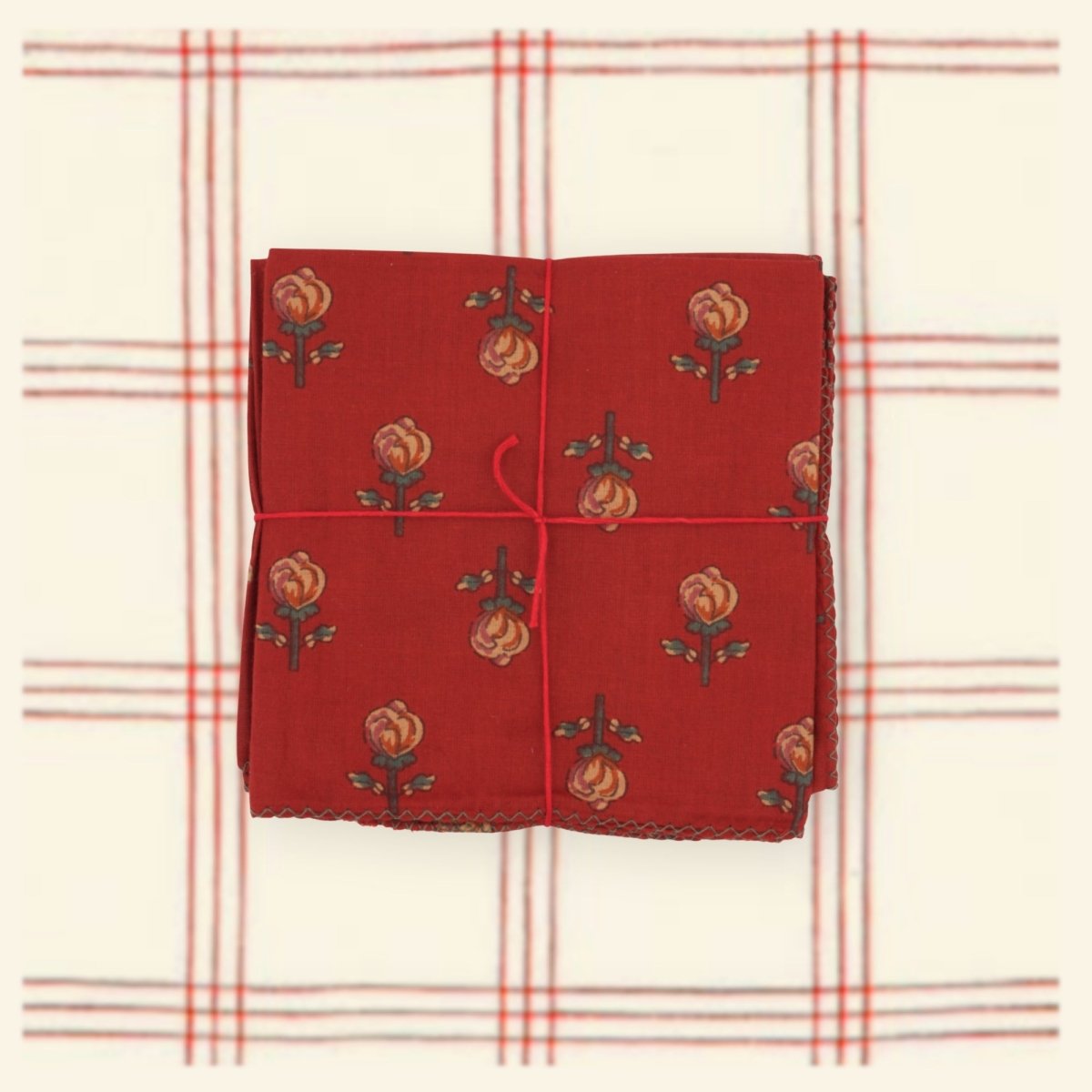 Serviettes de table x4 Pissenlit Garnet - Suzette