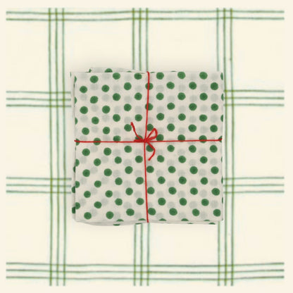 Serviettes de table x4 Polka Juniper - Suzette