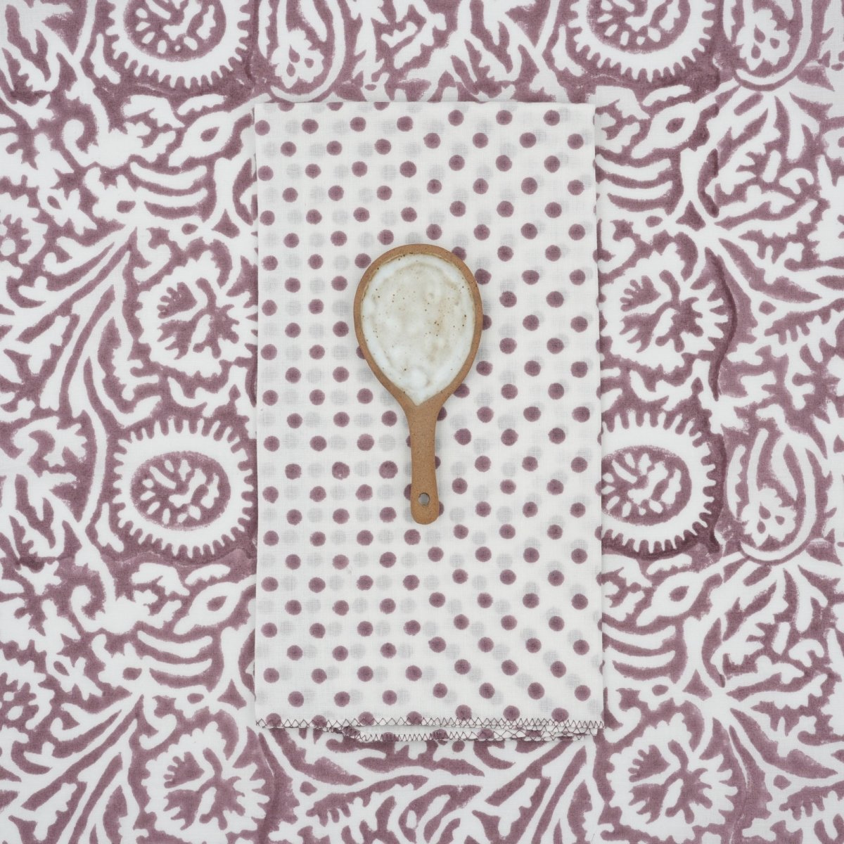 Serviettes de table x4 Polka Zephyr - Suzette