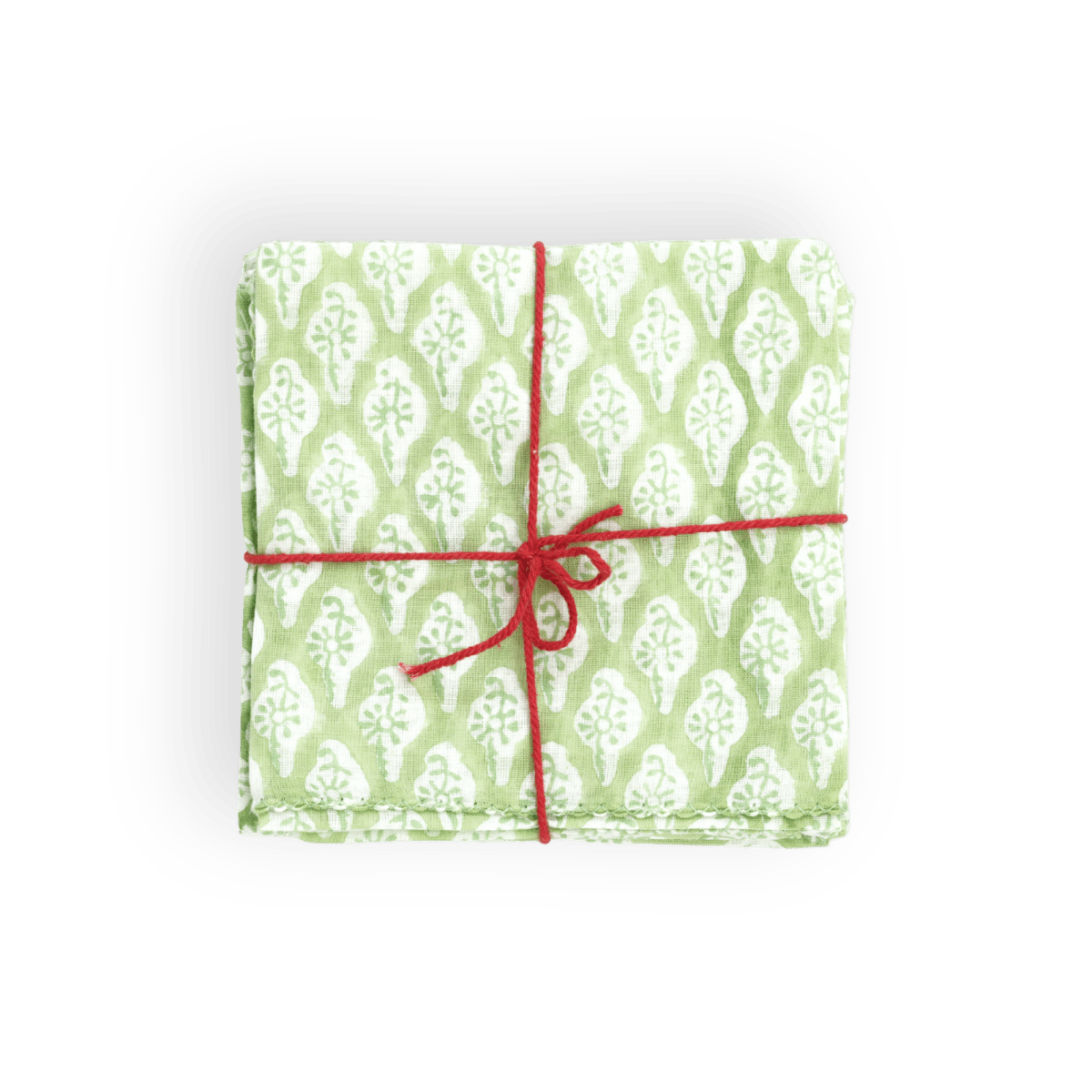 Serviettes de table x4 Primevere Jade - Suzette