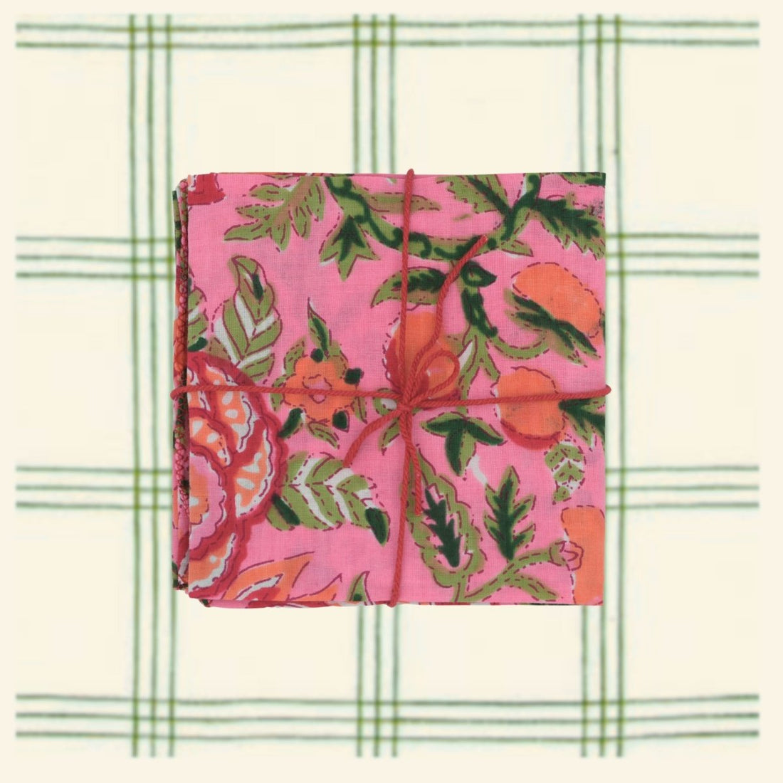 Serviettes de table x4 Zinnia Rose - Suzette