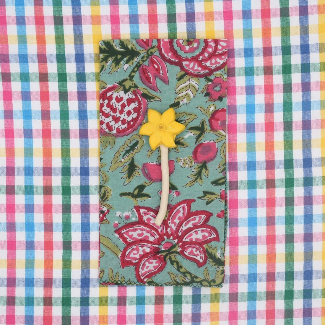 Serviettes de table x4 Zinnia Turquoise - Suzette